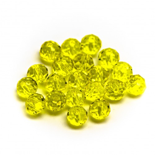 Бусины рондели 4*3мм, желтый прозрачный